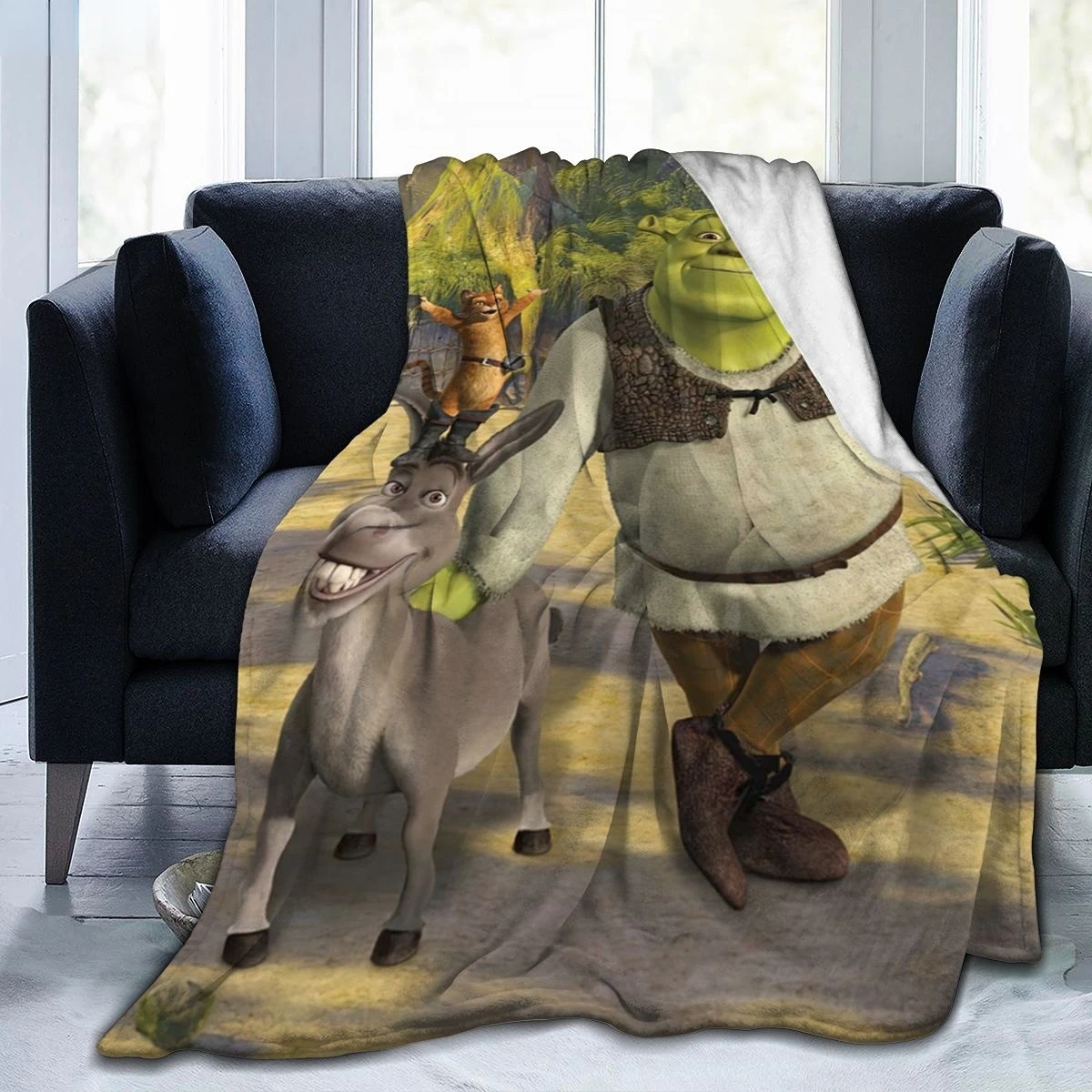 

Shrek Anime printed Ultra-Soft Micro Fleece Blanket flannel throw Sherpa bedspread bedding sofa
