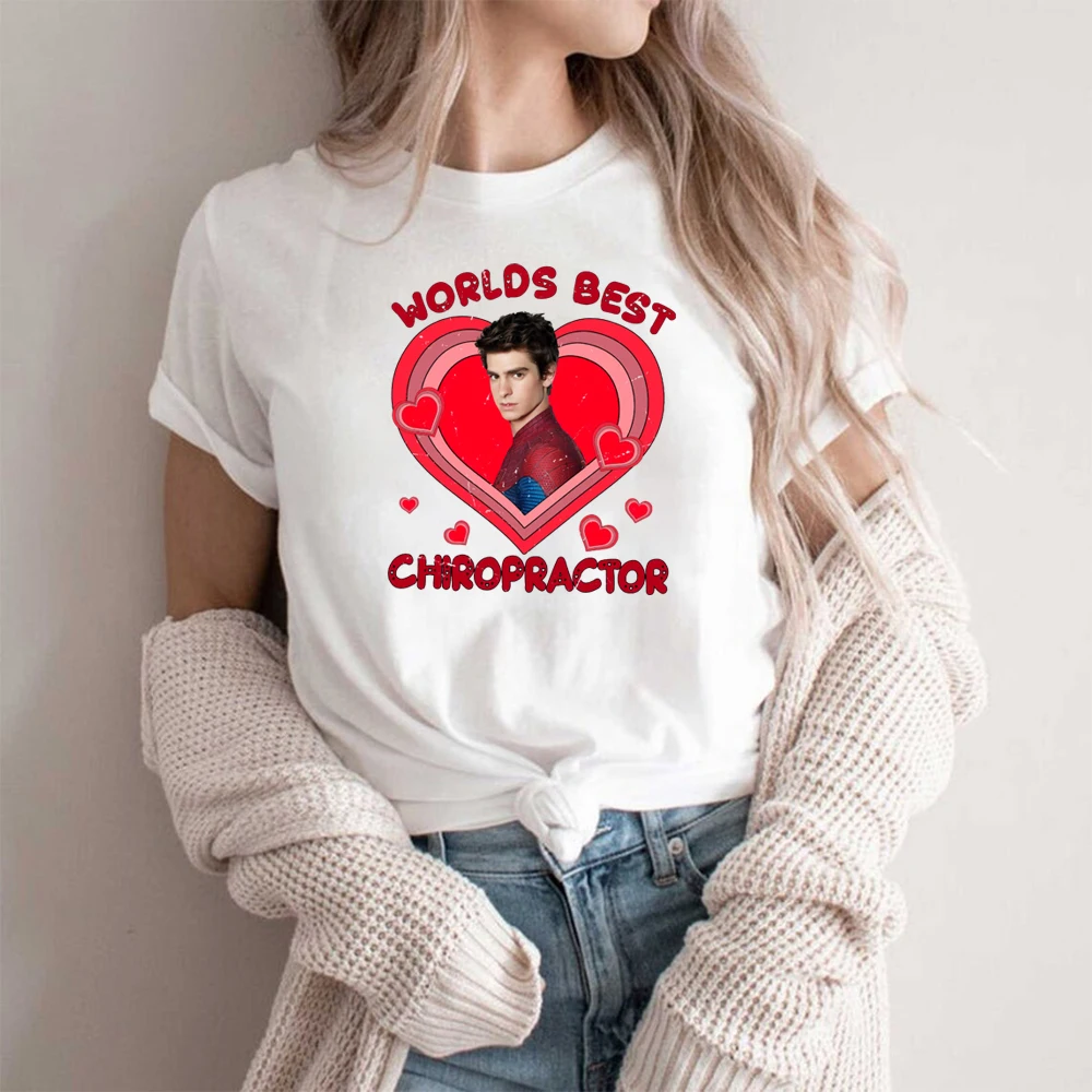 Donne Andrew Garfield World Best Chiropactor Shirt Andrew Garfield No Way Home Spider Manica Corta Tee Y2K Estetica Graphic Tee