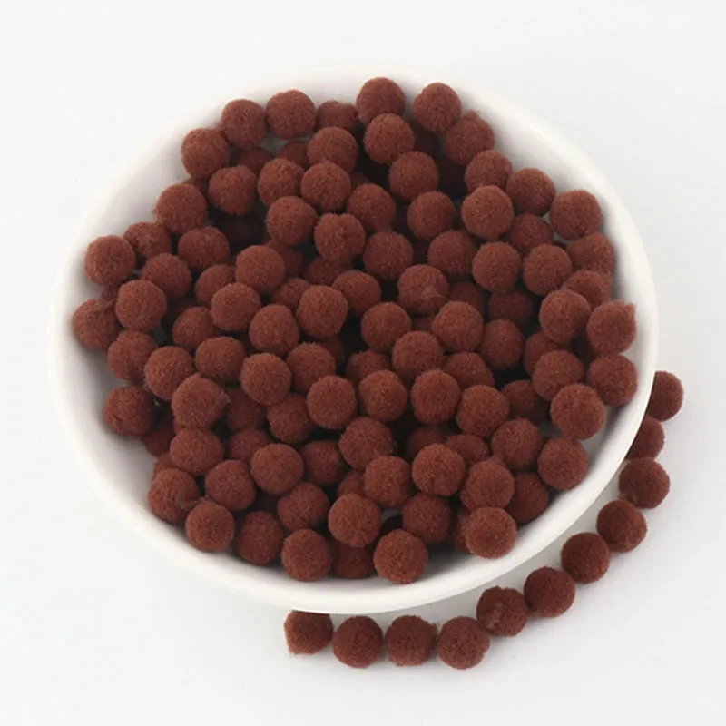 Deluxe Fluffy 8mm Round Pompoms for Kids' Crafts and DIY Projects, 2000 Pieces