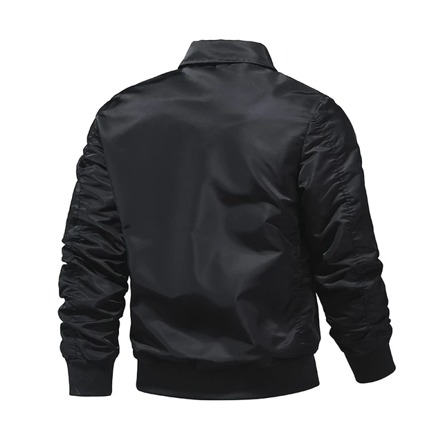 2024 Spring Summer Bomber Jacket Men Solid Color Fashion Baseball Jackets New In Outerwears Jackets Solid Color Zipper Jackets 2