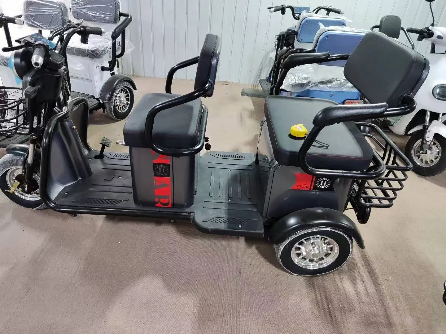 1000W Electronic Tricycle Adult with Three Seat Electric Tricycle Direct Trunk Electric Three Wheel