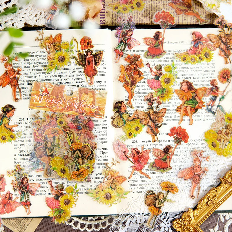 

30pcs/1lot Kawaii Scrapbook Sticker Vintage Summer Poems Scrapbooking Supplies Planner Decorative Craft Stationery Sticker