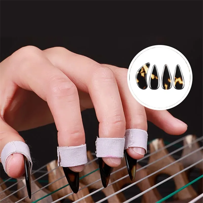 8pcs Guzheng Finger Picks Chinese Zither Nail Covers Musical Plectrum Stringed Instrument Accessories