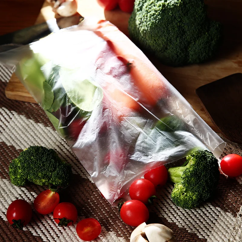 Fresh Keeping Bags Packaging Plastic Disposable Wrap Kitchen Heat Sealer Food Saver Vacuum Food Fruit Storage