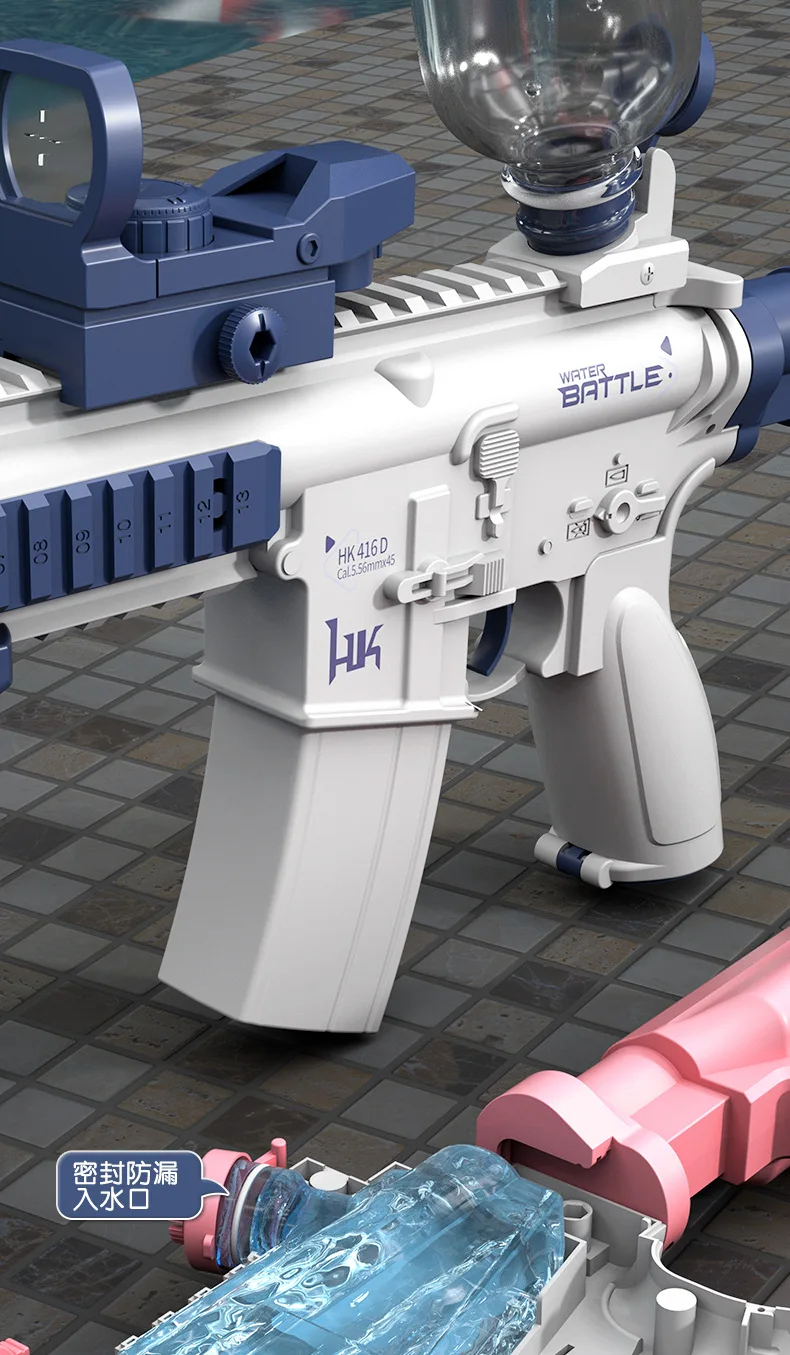 Pistolet à Eau électrique M416 - Bleu, En Plastique Et Caoutchouc - Neuf