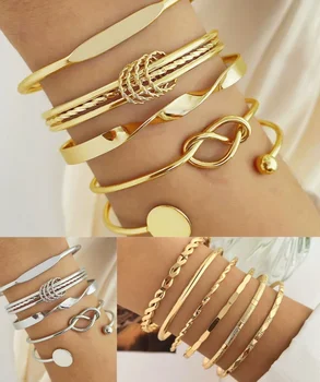 Set di braccialetti in acciaio al titanio con catena intrecciata multistrato regolabile per uomo e donna |   Accessorio quotidiano in stile hip-hop scuro 1