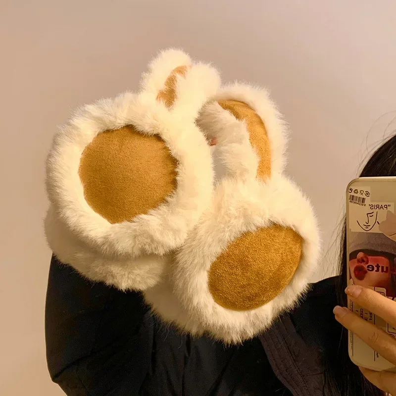 Women Suede Plush Earmuffs Wool Solid Warm Outdoor Skiing Cycling Windproof Cold-Proo Winter Fluffy Earflap warm earmuffs fur earmuffs