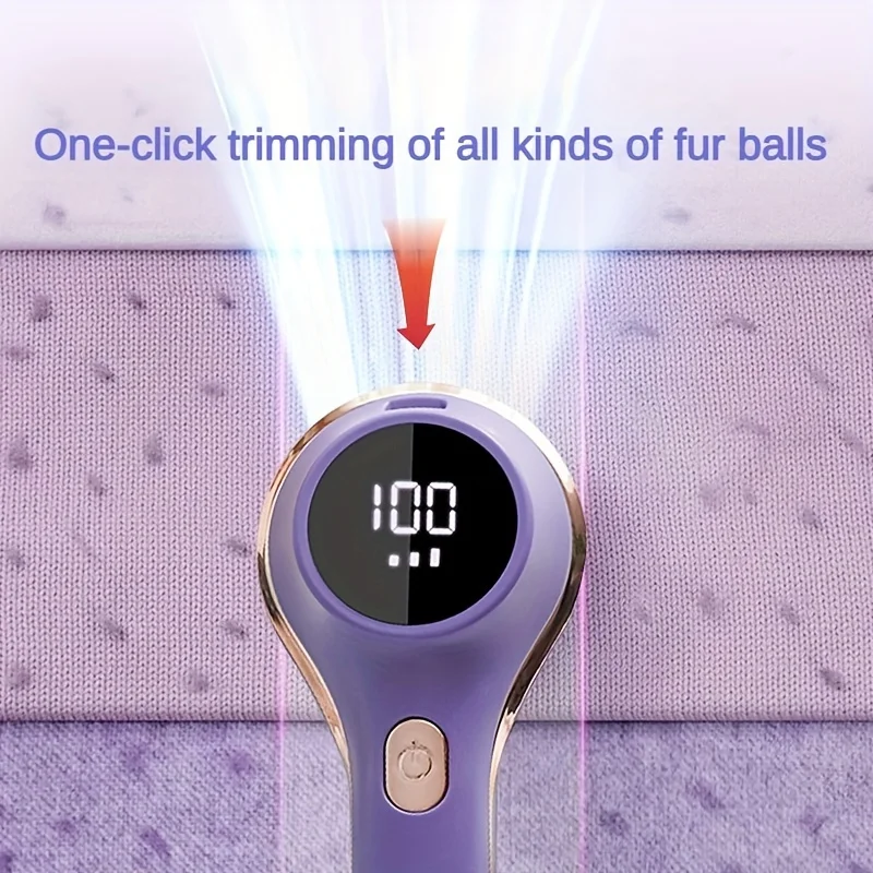 Electric Fabric Shaver & Lint Remover, Rechargeable Clothes Shaver with Digital Display, Efficient Pellet Remover for Sweater, J 6