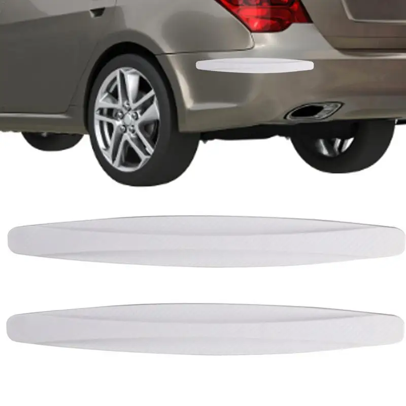 

Car Metal Bumper Protector 2Pcs Universal Car Soft Rubber Bumper Anti Collision Strips Bumper Guard Protector Elastic Auto Edge