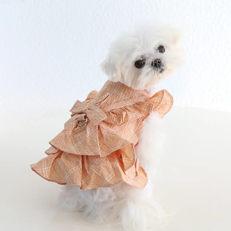 Dog Skirt Clothes Summer Cat Skirt Pet Dress Yorkshire Terrier Pomeranian Shih Tzu Chihuahua Puppy Small Dog Clothing xs
