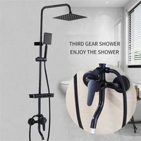 One-piece set bathroom black practical shower set wall-mounted home bathing set suitable for bathrooms bathroom accessories 1