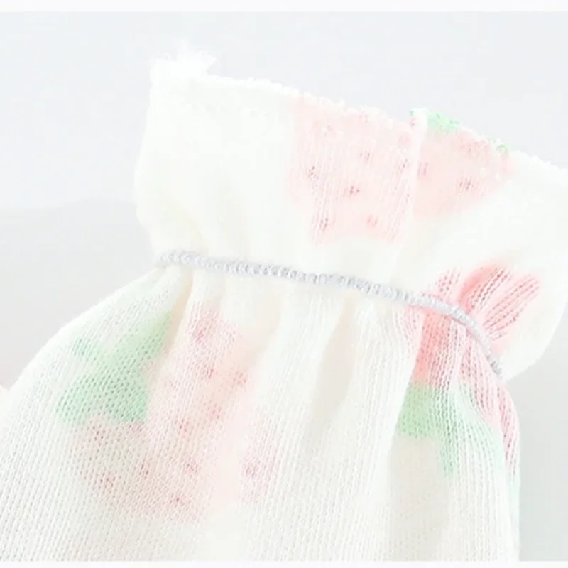 5Pairs Baby Gloves for Newborns 100% Cotton 0-3 Months Infant Anti-Grab Face Anti-Eat Hand Glove Cute Printed Newborn Baby Glove 6