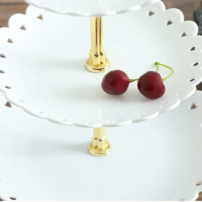3Layer Cake Stand Cupcake Tray Stackable Dessert Fruit Plate Party Shelf Tool