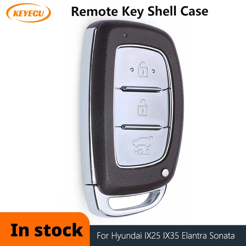 

KEYECU 3 Buttons Replacement Remote Car Key Shell Case Fob For Hyundai Creta Mistra Elantra Tucson IX35 With Insert Blade