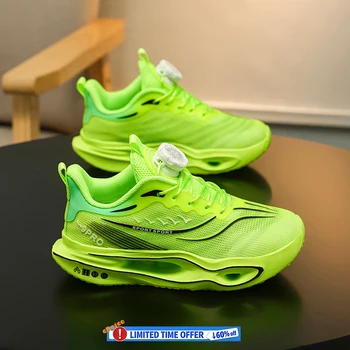 Scarpe Sportive per Bambini con Piastra in Carbonio, Sneakers da Maratona, Scarpe da Corsa Ammortizzanti per Allenamento Atletico, per Ragazzi e Ragazze