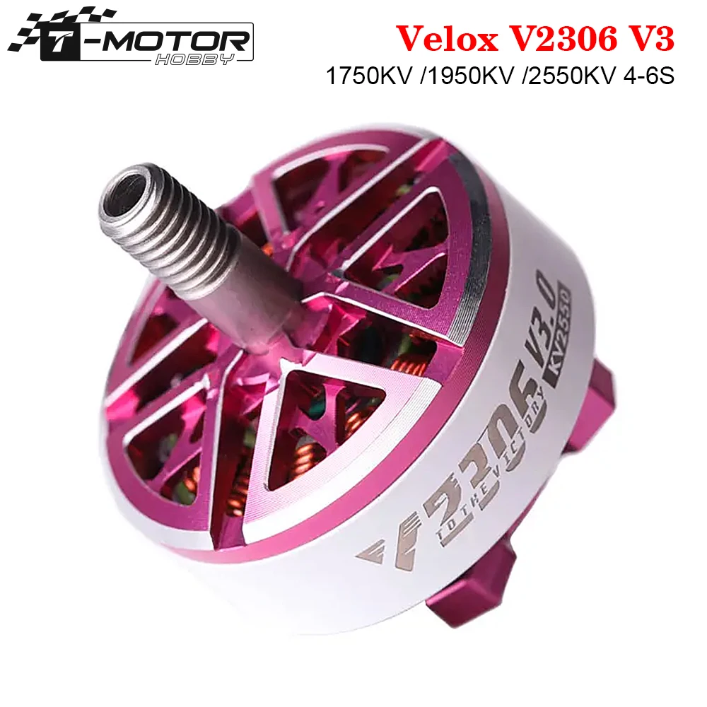 T-Motor Velox V2306 V3 1750KV/1950KV/2550KV Moteur Brushless Drone Course FPV 5"