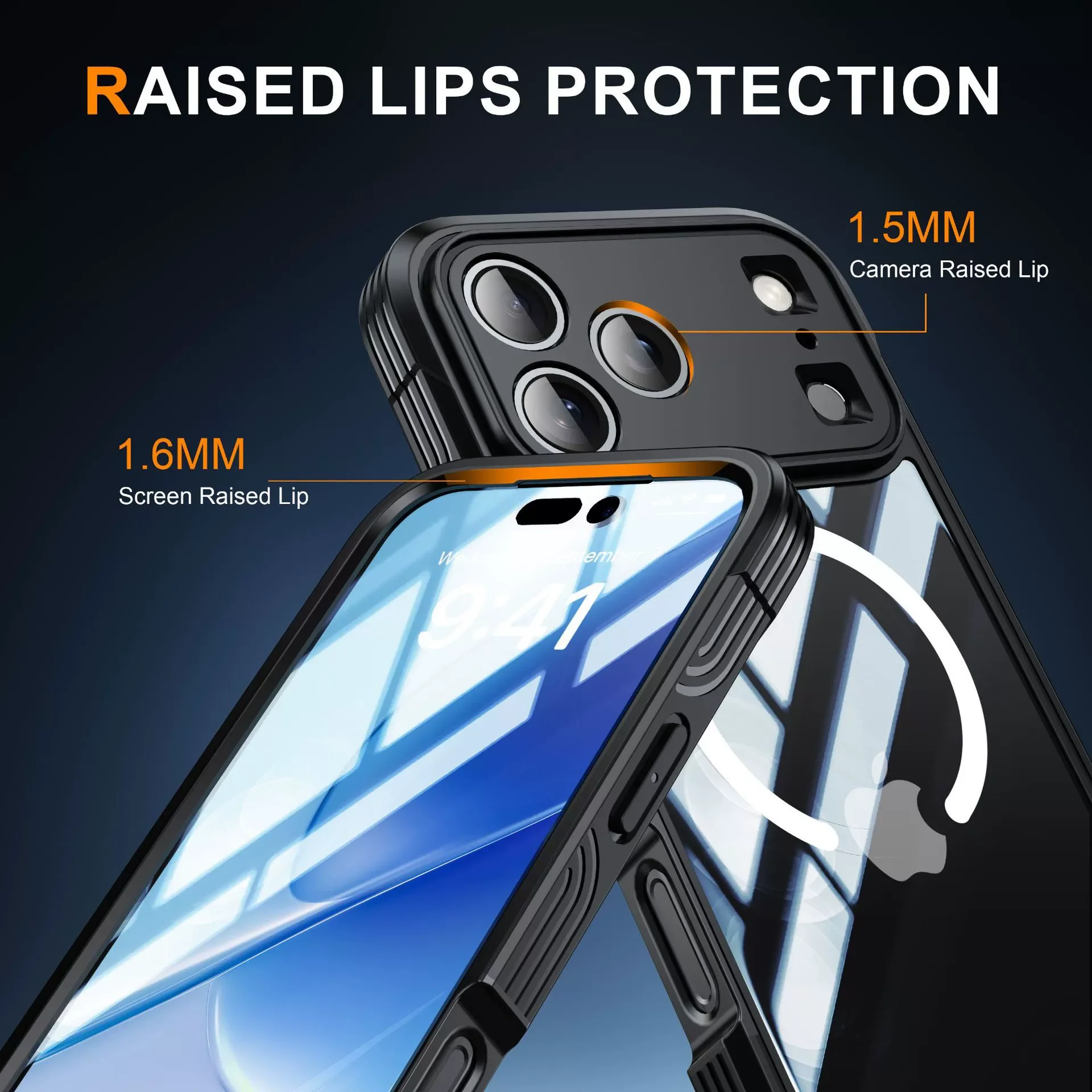 Enhanced Shockproof Magnetic Phone Case with 360° Protection and Wireless Charging Compatibility