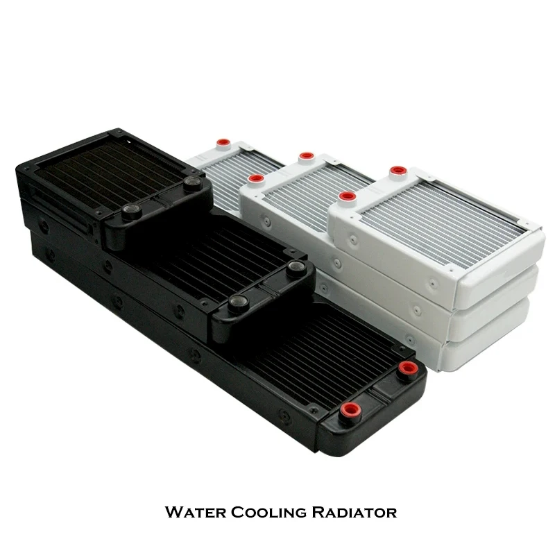 Radiatore Di Raffreddamento PC A Liquido 240mm Nero | Scambiatore Di Calore In Alluminio Con Ventole | 12 Tubi - 3