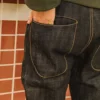 DN-0004  Heavy Weight 18oz Indigo Selvage Unwashed Pants Unsanforised Thick High Waist Raw Denim Jean 3