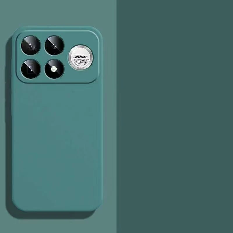 Square Liquid Silicone Soft Shockproof Phone Cover Coque