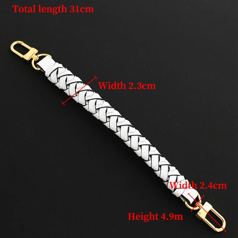 TINBERON Handbag Handle Strap Fits For Bucket Bag Short Weave Bag Strap Vachetta Leather Luxury Bag Handle Strap Bag Accessories