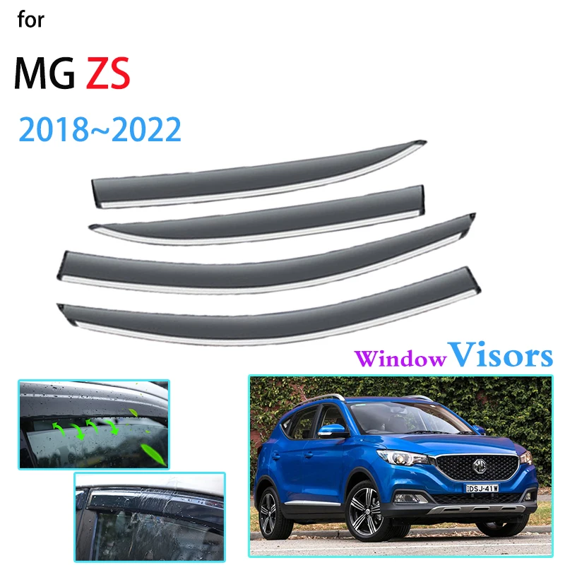 Viseras de ventanas para MG ZS ZS11 ZX EV VS 2018 2019 2020 2021 2022 Deflector Protector de coche accesorios toldo de lluvia y - AliExpress