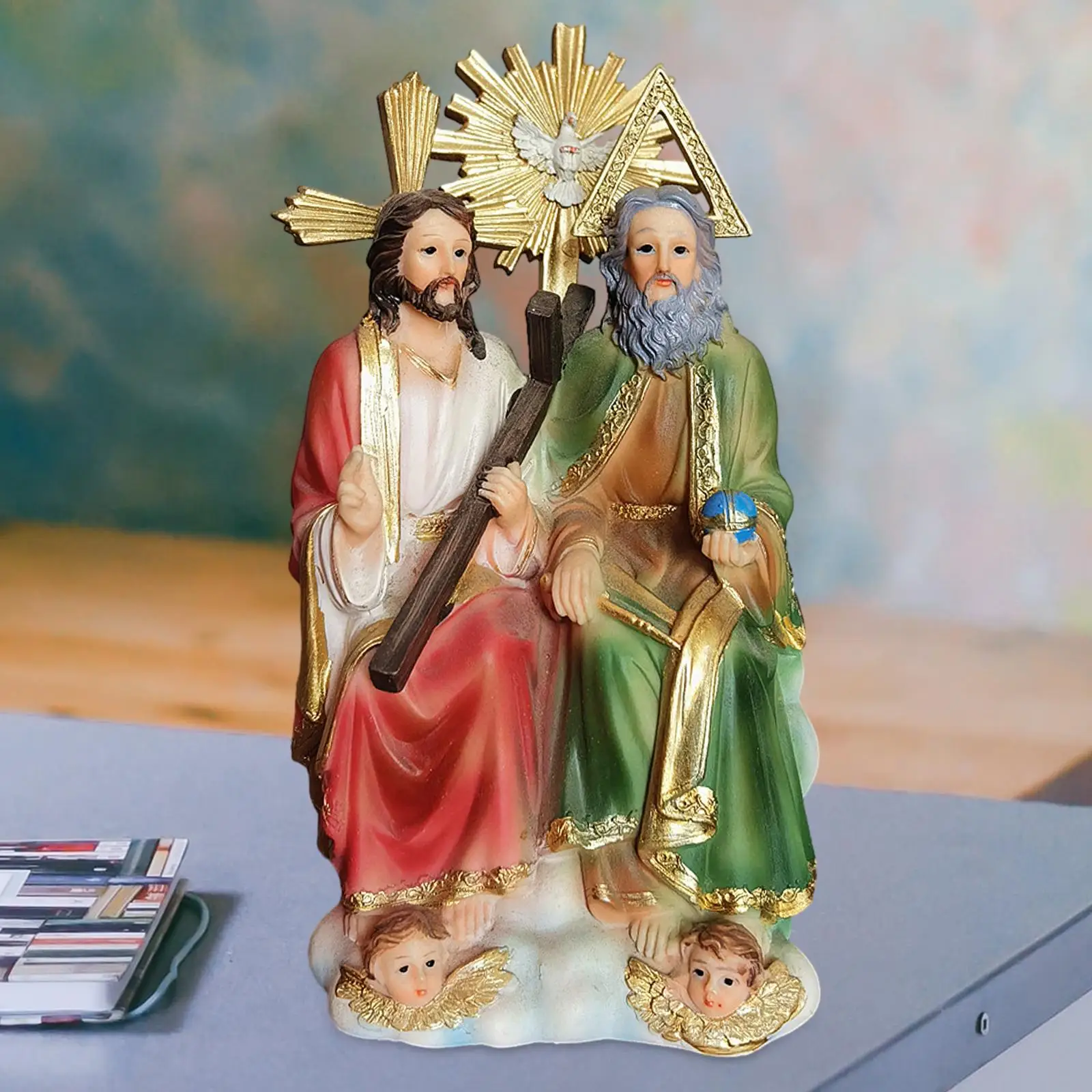 

Religious Sculpture Decorative Collection Religious Gift Art Crafts Resin Sculpture for Garden Desk Living Room