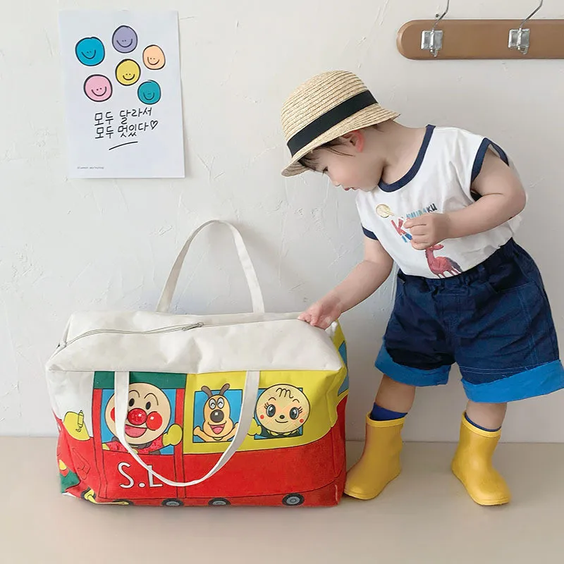 Korean Mommy Bag Kindergarten Quilt Cloths Storage Bag Canvas Waterproof Organizer Outdoor Travel Large Capacity Luggage canvas storage bag