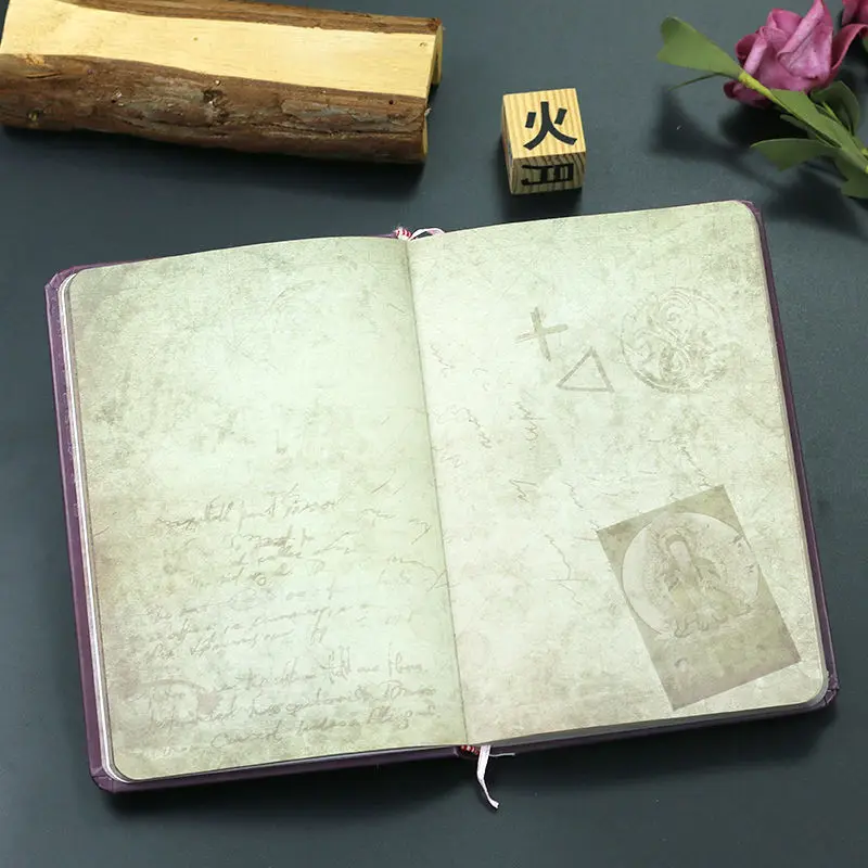 Retro creative student diary book Dunhuang illustration notebook full-color page hand ledger notepad notebook planner  journal