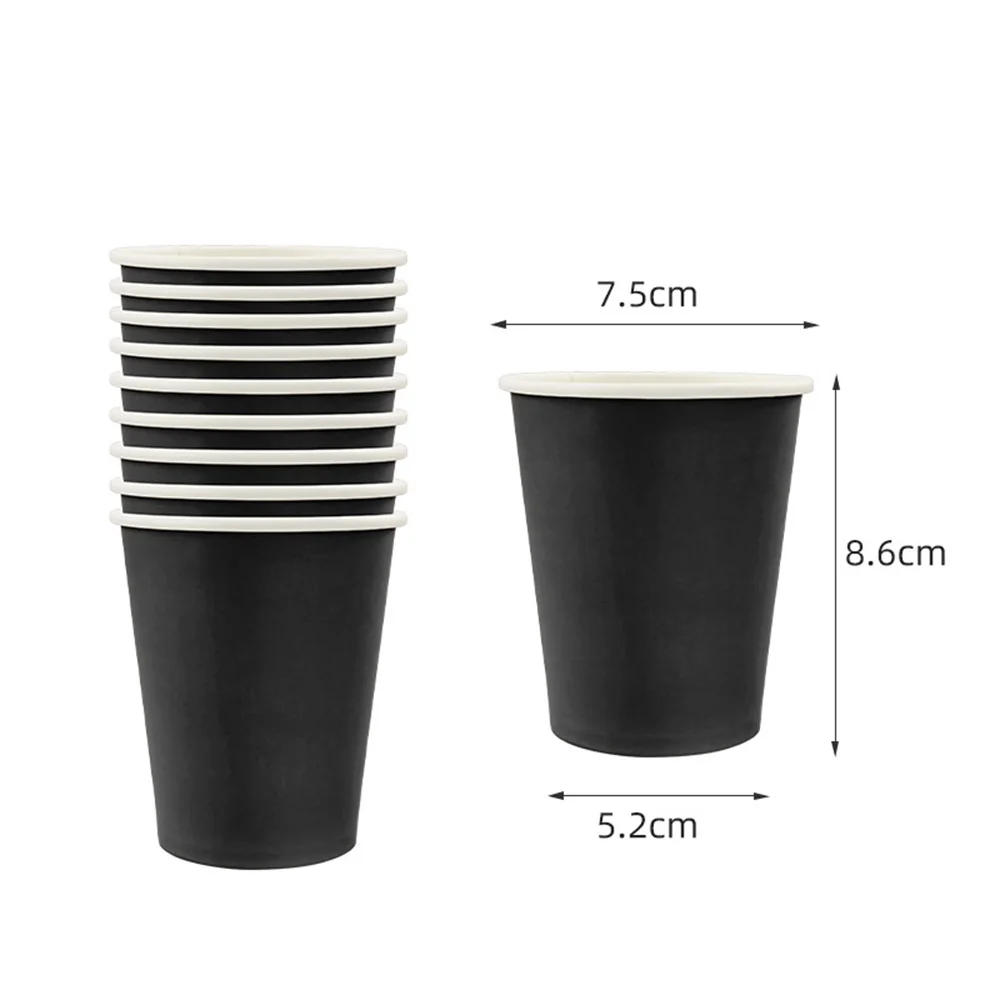 Pack of Disposable Solid Color Paper Cups for Parties, Events, and Everyday Use