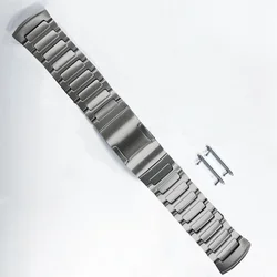 Premium Titanium Metal Strap for Luxury Watches - Men's No-Gap Design, Professional Business Style Bracelet (Titanium)