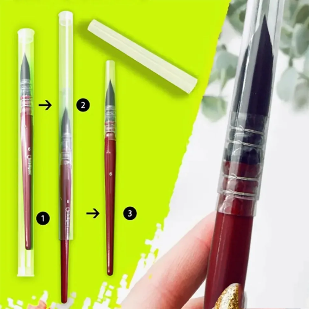 다람쥐털 둥근 머리 뾰족한 물감 붓 수채화 붓 구아슈 붓펜 아트 훅 라인 펜 학교 미술 용품