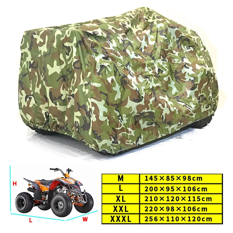 Alle Größen Strand ATV Camouflage Schutzhüllen Quad Scooter Motorrad Regen & Wasserdichte Abdeckungen Anti-UV 4-Rad Motorrad Abdeckung – Detail 1