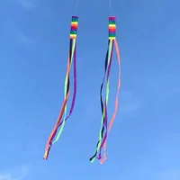 4/10M Rainbow Rotating Tube Tassel Tail Strap Helps with Kite Balance and Stability Special Effects Kite Flying Tail Pendant 2
