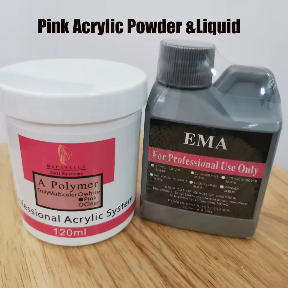 2Pcs/kit 120ml Acrylic Liquid + 120ml Acrylic Powder Set Pofession Extension Nail Powder DIY Monomer Manicure Tools 2# nail powder,manicure tools,nail acrylic liquid,acrylic nail powder,nail kit,nail tools