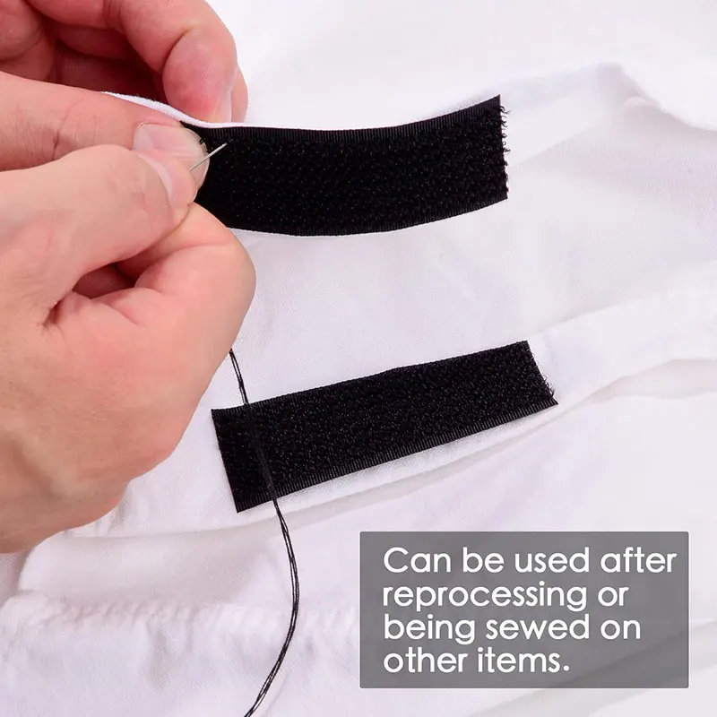 Reusable Hook and Loop Fastener Cable Tape 2M Cable Straps With Buckles Cut-to-Length Nylon Self-Adhesive Secure Strap Organizer