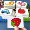 32 Pcs Baby Puzzle Early Learning Card for Children Animals Fruit Truck Graph Card Early Education Cartoon Pattern Cognitive Toy 1