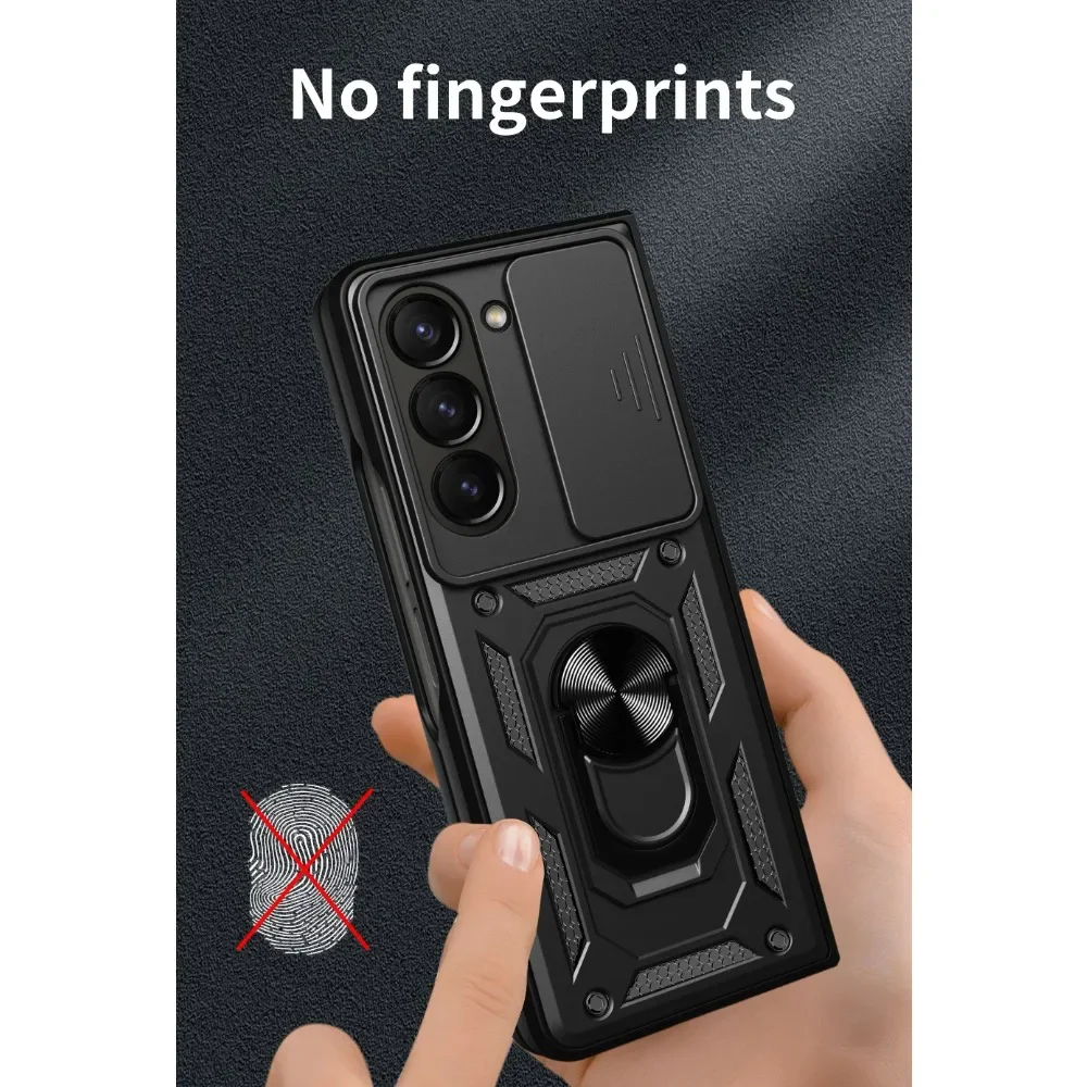Samsung Z Fold Case with Slide Camera & Ring 4