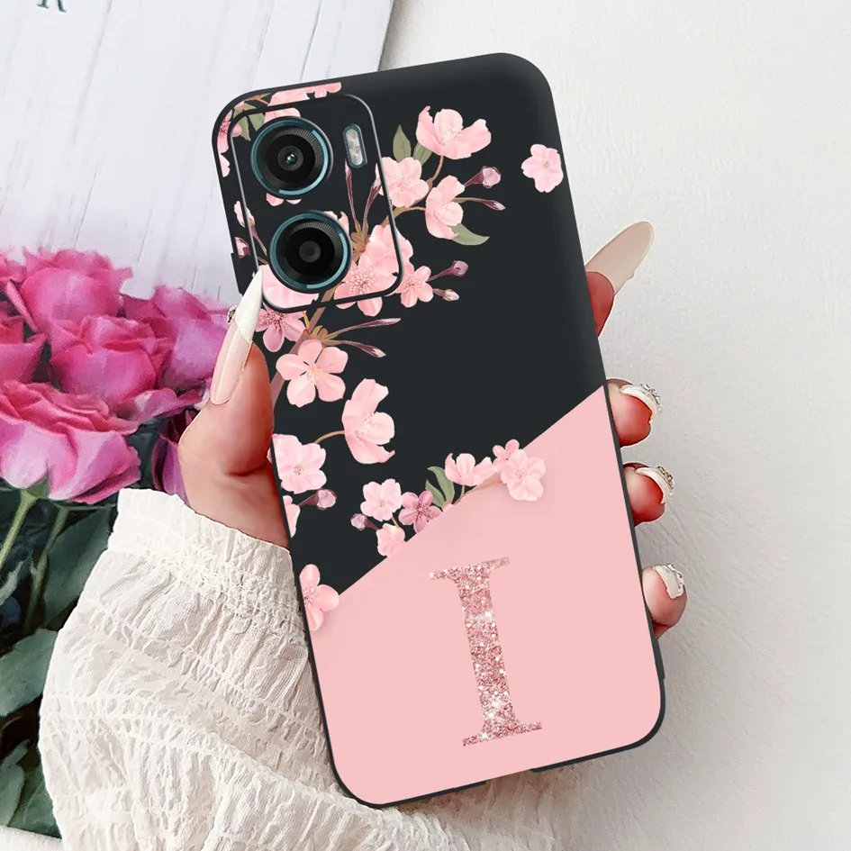 Floral Shockproof Bumper Case with Fashion Lettering
