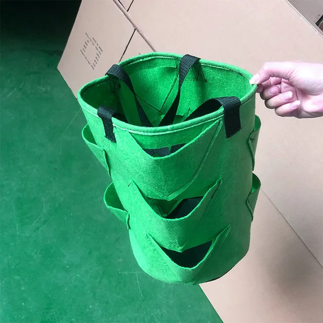 Műanyag Eper Ültetési Táska Növény Termesztés Függőzsák Kerti Kellékek - Image 5