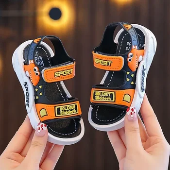 Ragazzi estivi per bambini Sandali per ragazze simpatici cartoni animati Scarpe per bambini per bambini Scarpe da spiaggia per ragazze Sandali sportivi morbidi antiscivolo per bambini 1