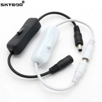 1/5/10pcs 스위치 DC 12V 남성 및 여성 전원 코드 DC 커넥터 304 스위치 5V 12V 24V LED 라이트 바