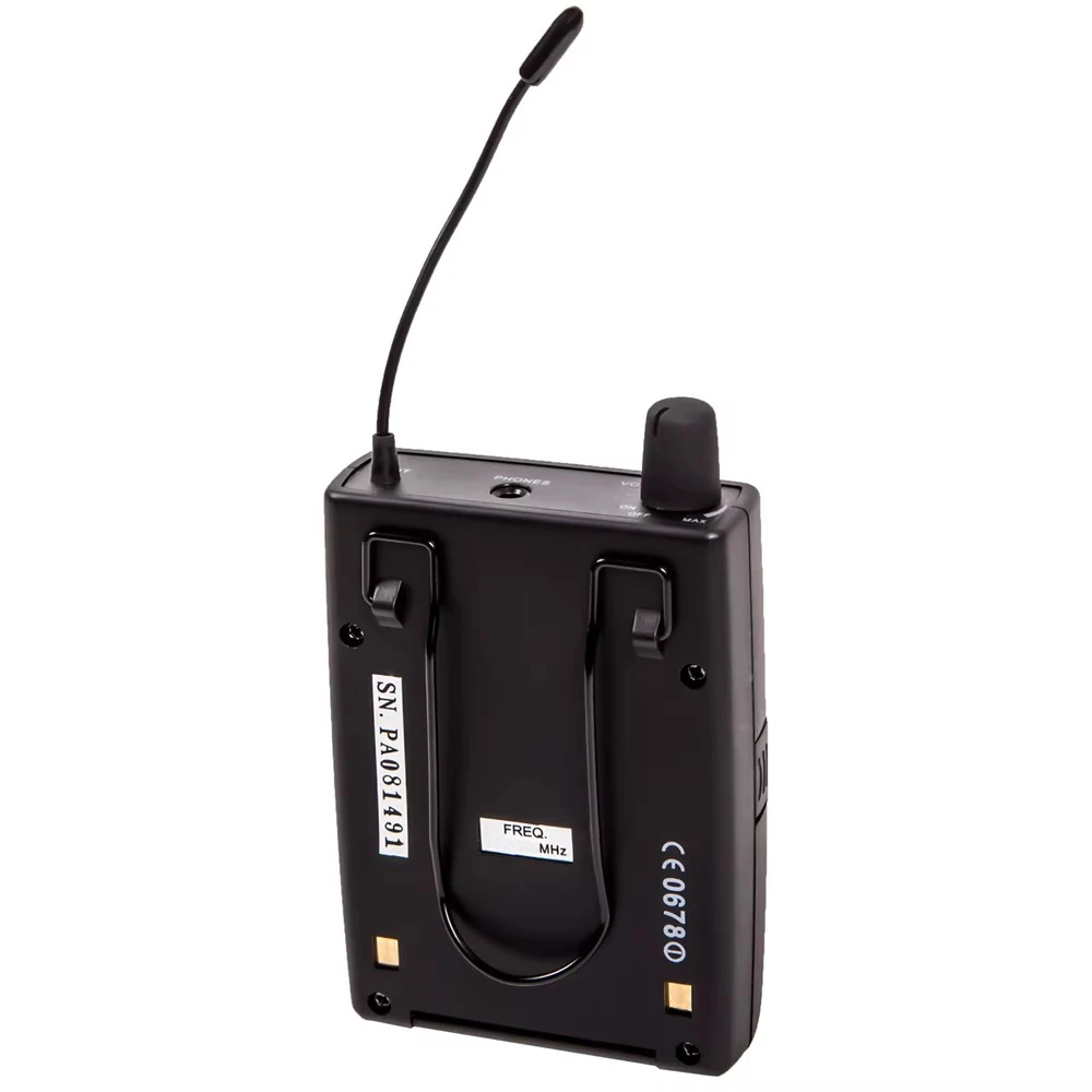 Wireless Bodypack Receiver Stereo only match with Pasgao Pr90 ear monitoring system 655-679MHz