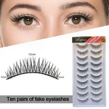 

10 pairs Cross False Eyelashes 3D Natural False Eyelashes Fluffy Natural Realistic Hard Stalk Stage Daily False Eyelashes 520#