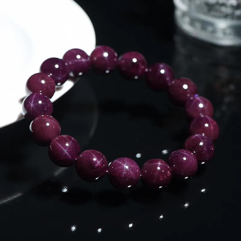 Natural Purple Red Garnet Star Light Round Beads Bracelet Gemstone For Women Men 7mm 8mm 9mm 10mm 11mm AAAAA
