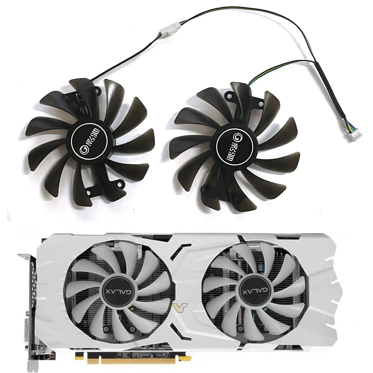 95mm 4pin GFM10012H12SPA GTX1080TI 1070 GPU Cooler For Galaxy GTX 1070 1070TI 1080 EXOC SNPR White Graphics Cooling Fan gaa8s2u ga92s2h p102 p104 100mm 87mm 4pin for zotac geforce rtx2070 2080ti gtx1060 1070ti 1080 1080ti graphics card fan