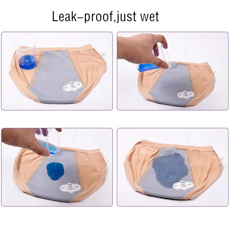 M/L/XL/XXL/3XL/4XL/5XL/6XL Menstrual Underwear Women Period Preventing Lateral Leakage Briefs Plus Size Breathable Mesh Panties