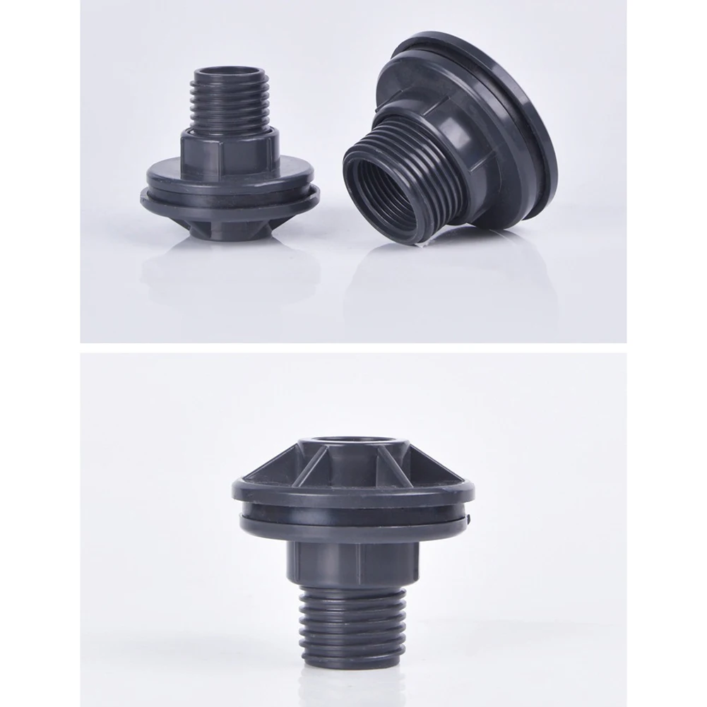 

Grey PVC Faucet Valve Fitting Adapter For Aquariums Water Tank Swimming Pool Irrigation System Parts