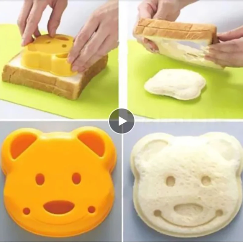 Teddy Bear Sandwich Mold Toast Bread Making Cutter Mould Cute Baking Pastry Tools Children Interesting Food Kitchen Accessories 1