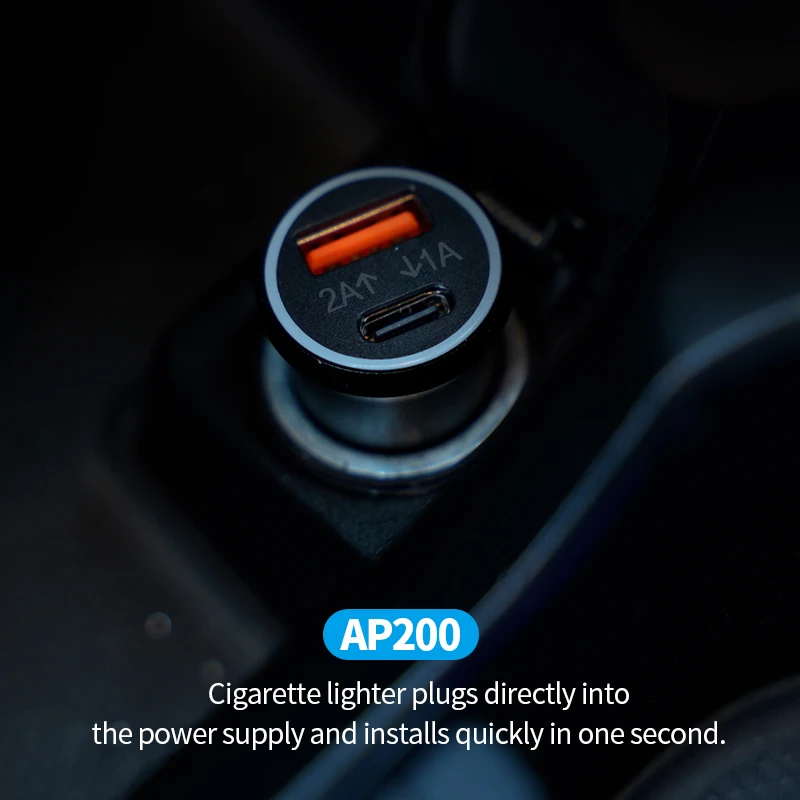 AP200 20W Universal Mini OBD GPS Locator Tracker Cigarette Lighter USB Type-C Adapter Hidden Find My Apple Official App gps tracker car tracker